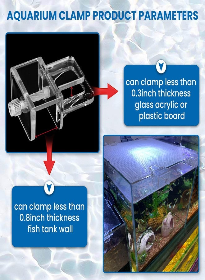 NestBasics 6pcs Aquarium lid Clips Fish Tank top Cover lid Support Holder Clip for Rimless or Rim Fish Tank - Image 2